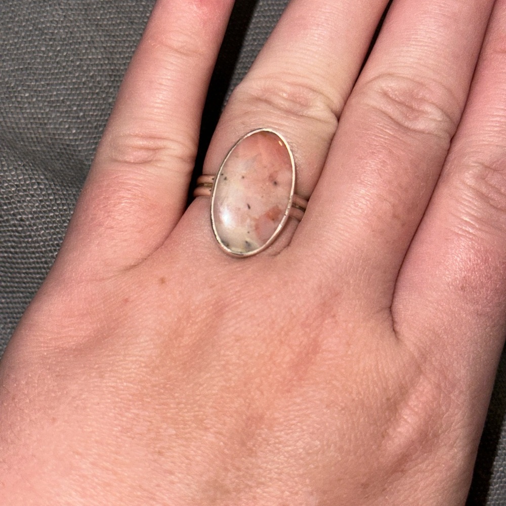 Sterling Silver Rhodonite Ring - Picture 3 of 6
